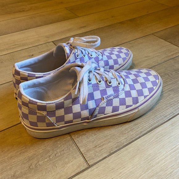 vans lavender checkered